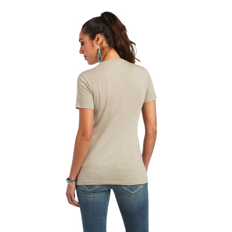 ARIAT INTERNATIONAL, INC. Shirts Ariat Women's Tractor USA Khaki Heather Short Sleeve T-Shirt 10040958