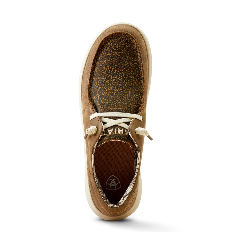 ARIAT INTERNATIONAL, INC. Shoes Ariat Women's Hilo Brown Bomber Distressed Hide Emboss Slip On Shoes 10050969