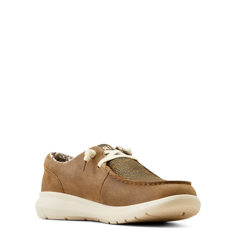 ARIAT INTERNATIONAL, INC. Shoes Ariat Women's Hilo Brown Bomber Distressed Hide Emboss Slip On Shoes 10050969