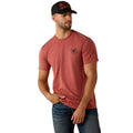 ARIAT Mens - Shirt - Tee Ariat Men's Red Clay Heather Banner Badge T-Shirt 10073957