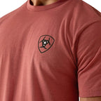 ARIAT Mens - Shirt - Tee Ariat Men's Red Clay Heather Banner Badge T-Shirt 10073957