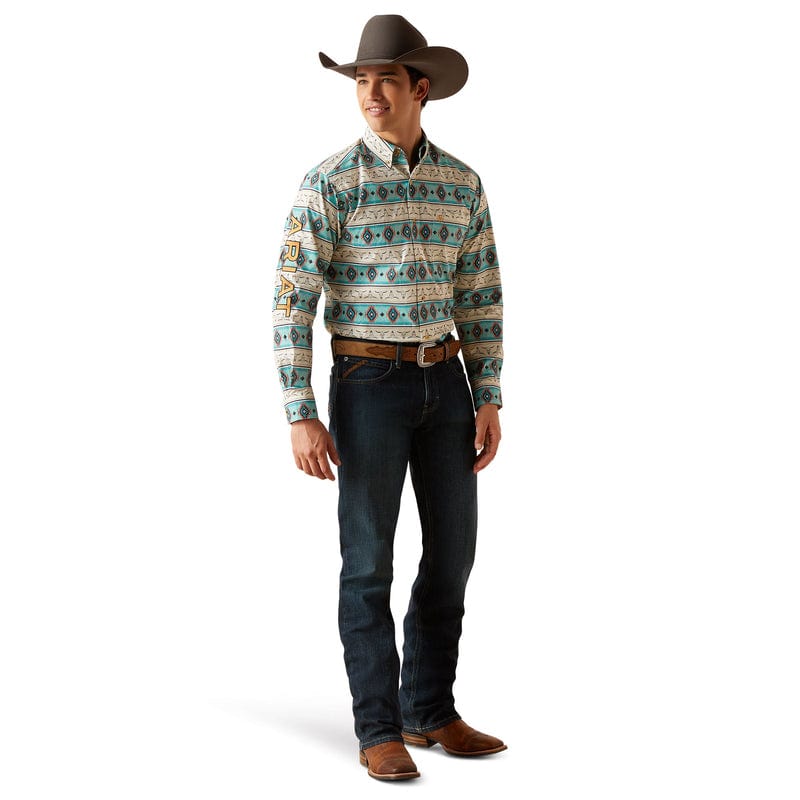 Ariat Men's Team Cruz Sandshell Fitted Long Sleeve Button Down Western -  Russell's Western Wear, Inc.