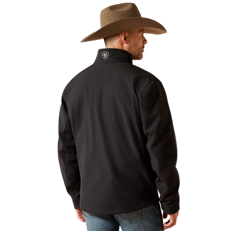 ARIAT Outerwear Ariat Men's Black Logo Full Zip Softshell Jacket 10062578