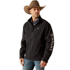 ARIAT Outerwear Ariat Men's Black Logo Full Zip Softshell Jacket 10062578