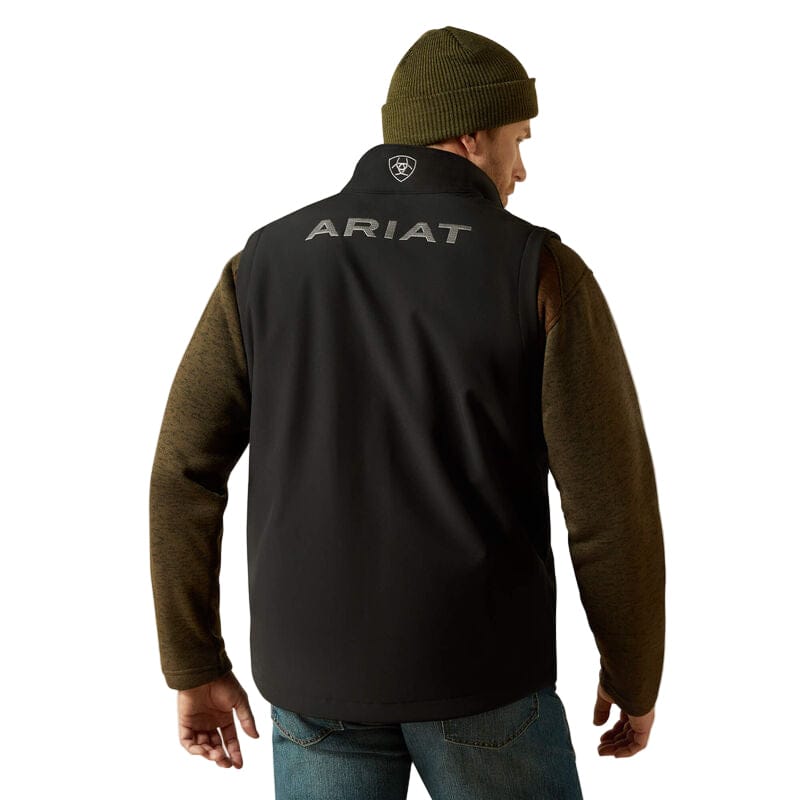 ARIAT Outerwear Ariat Men's Black Logo Softshell Vest 10062587