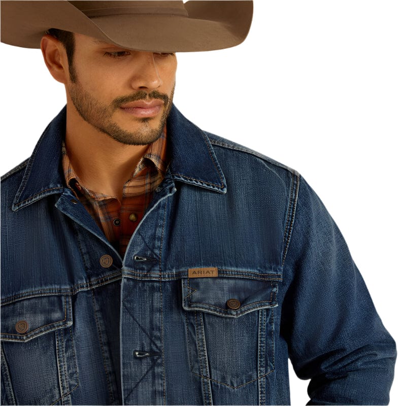 ARIAT Outerwear Ariat Men's Blanket Lined Denim Trucker Jacket 10051865