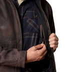 ARIAT Outerwear Ariat Men's Brown Patriot Flag Softshell Jacket 10079522