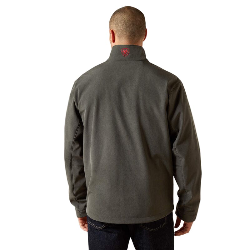 ARIAT Outerwear Ariat Men's Charcoal Americana Logo Softshell Jacket 10062579