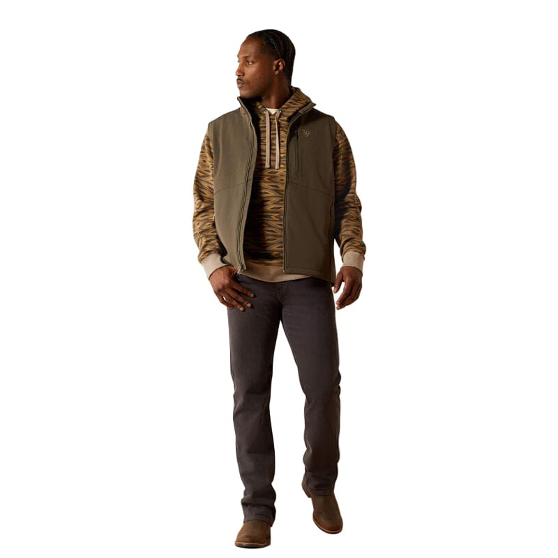 Ariat Men's Dark Green Heather Logo Softshell Vest 10062591