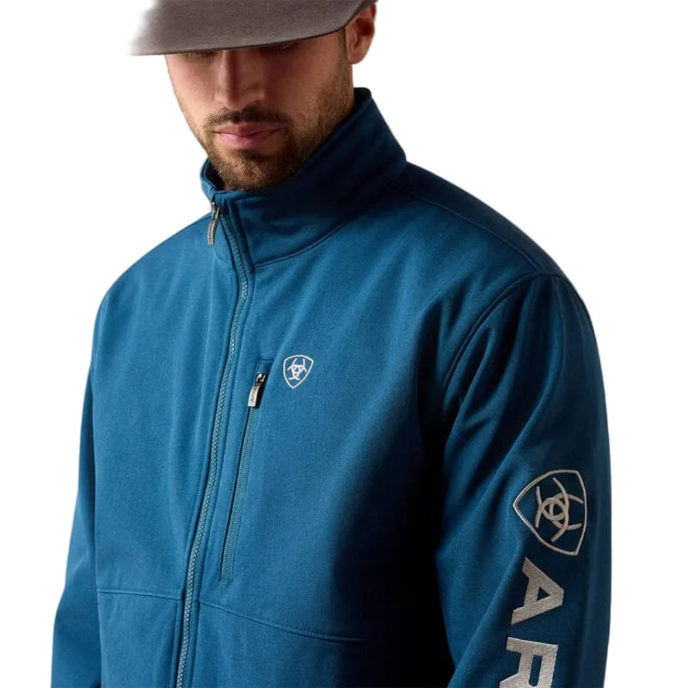 ARIAT Outerwear Ariat Men's Legion Blue Logo Softshell Jacket 10079367