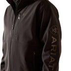 ARIAT Outerwear Ariat Men's Phantom Brown Logo Softshell Zipper Jacket 10062580