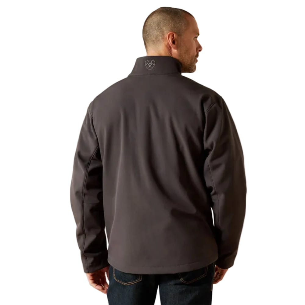 ARIAT Outerwear Ariat Men's Phantom Brown Logo Softshell Zipper Jacket 10062580