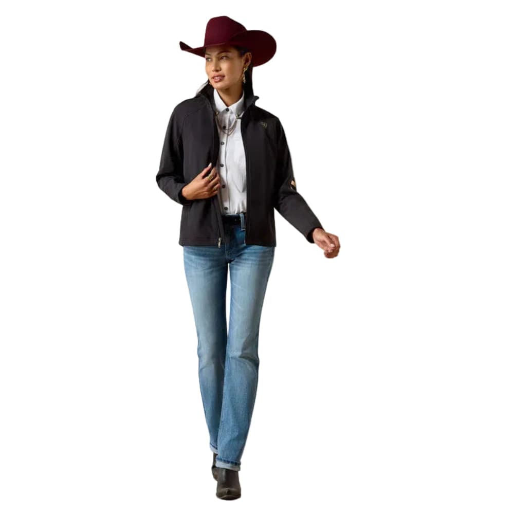 ARIAT Outerwear Ariat Women's Black Stonewall Logo Softshell Jacket 10079893