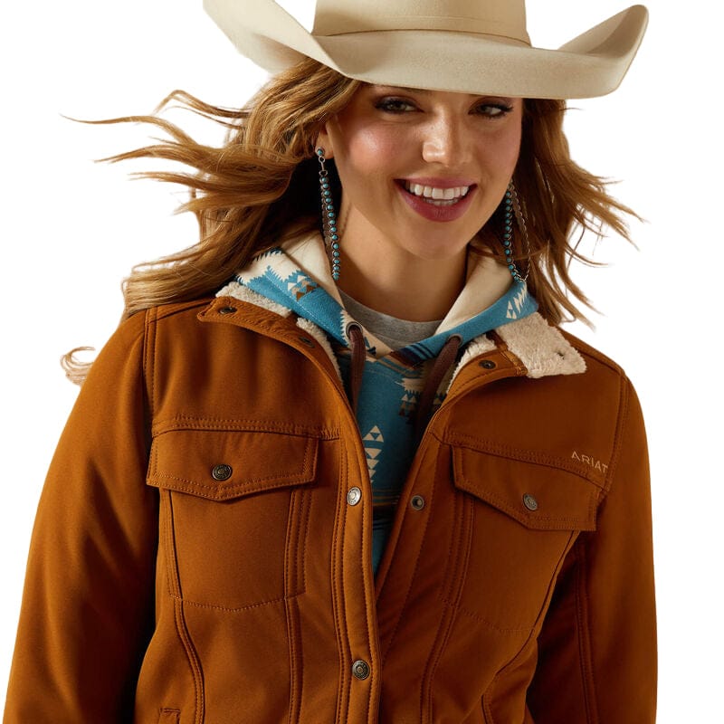 ARIAT Outerwear Ariat Women's Chestnut Horse Berber Back Softshell Jacket 10062303