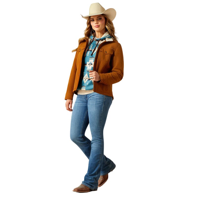 ARIAT Outerwear Ariat Women's Chestnut Horse Berber Back Softshell Jacket 10062303