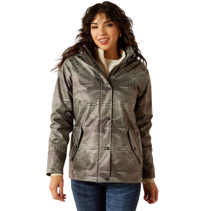 ARIAT Outerwear Ariat Women's Grey Dune Drizzle Rain Coat 10062807