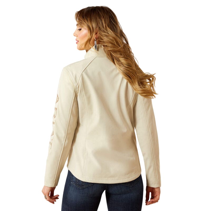 ARIAT Outerwear Ariat Women's Oyster Grey Dune Logo Softshell Jacket 10062306