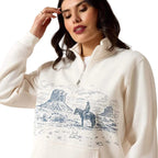 ARIAT Outerwear Ariat Women's Sea Salt Traveler 1/2 Zip Sweatshirt 10071161