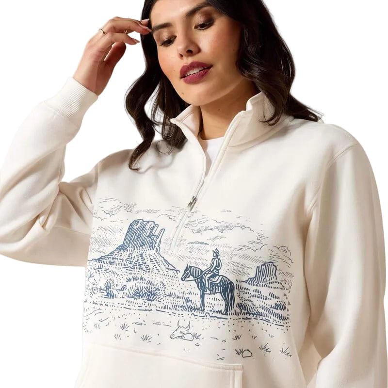 ARIAT Outerwear Ariat Women's Sea Salt Traveler 1/2 Zip Sweatshirt 10071161