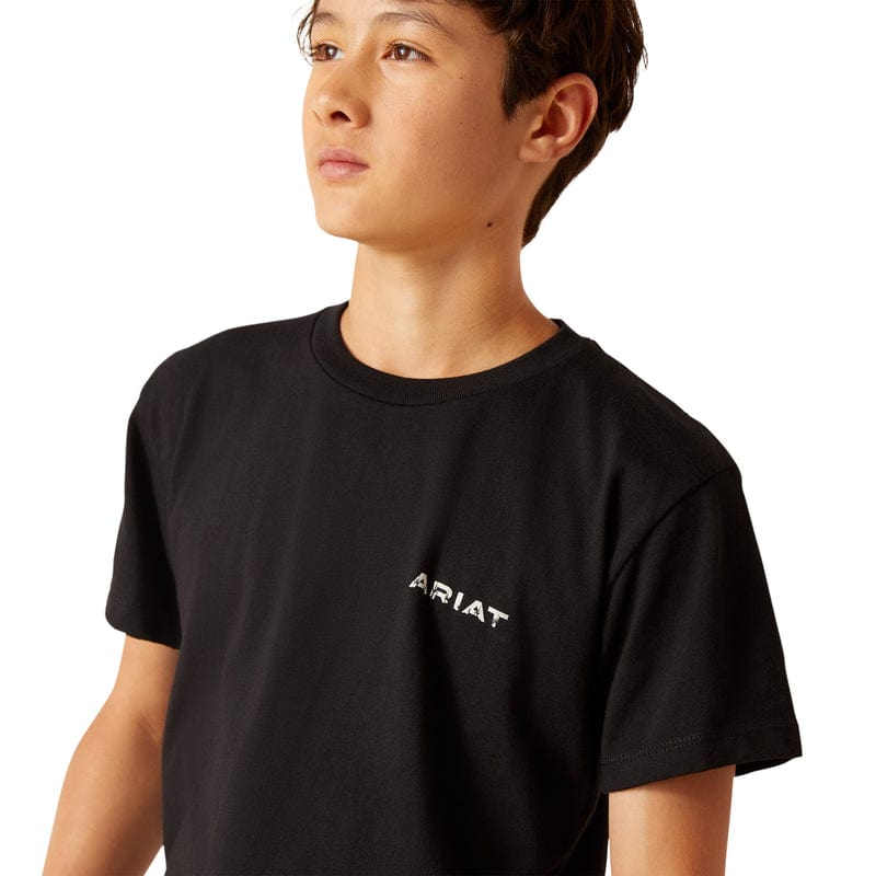 ARIAT Shirts Ariat Boys SW Cacti Black Short Sleeve T-Shirt 10047914