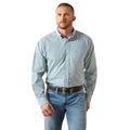 ARIAT Shirts Ariat Men's Angel Blue Plaid Wrinkle Free Antonio Western Shirt 10071028