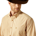 ARIAT Shirts Ariat Men's Beige Pro Series Beckett Button Down Western Shirt 10062176