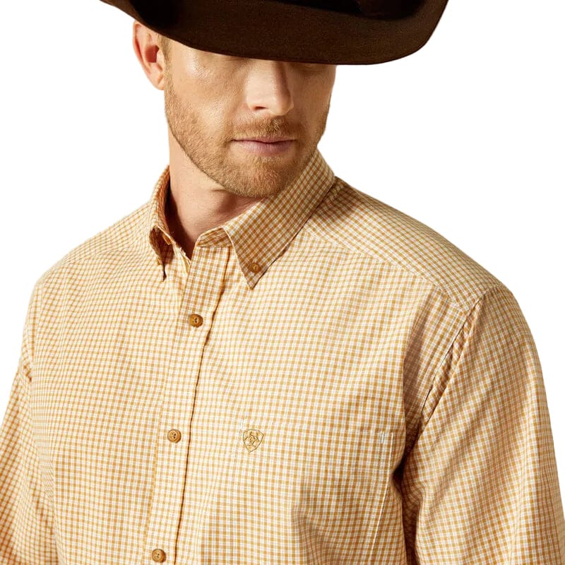 ARIAT Shirts Ariat Men's Beige Pro Series Beckett Button Down Western Shirt 10062176
