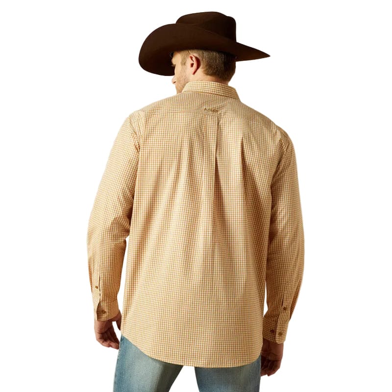 ARIAT Shirts Ariat Men's Beige Pro Series Beckett Button Down Western Shirt 10062176