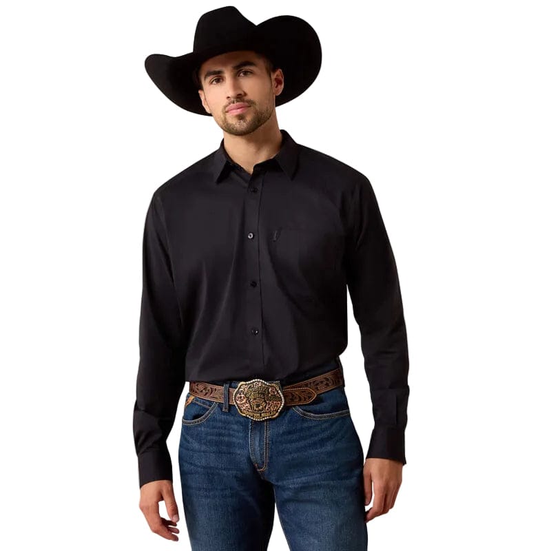 ARIAT Shirts Ariat Men's Black Everything Classic Fit Western Shirt 10071100