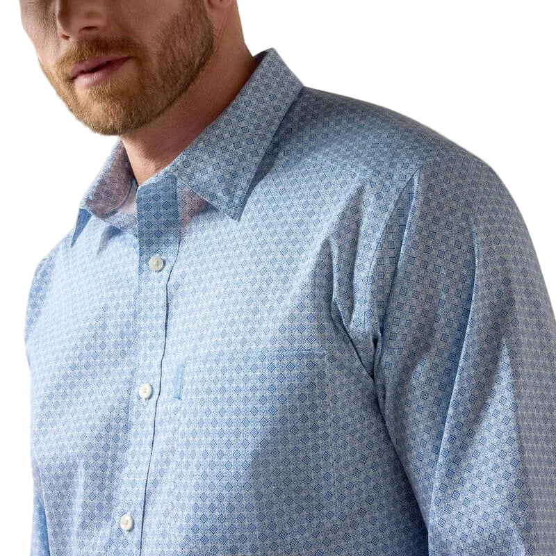 ARIAT Shirts Ariat Men's Blissful Blue medallion Everything Classic Fit Western Shirt 10071589