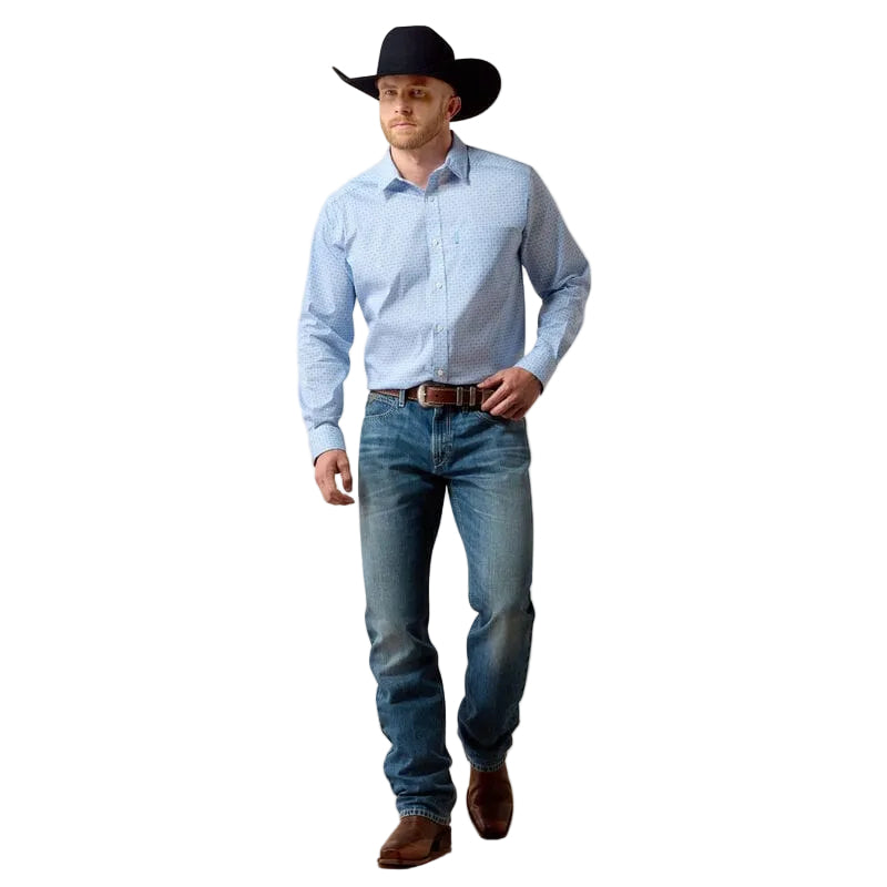 ARIAT Shirts Ariat Men's Blissful Blue medallion Everything Classic Fit Western Shirt 10071589