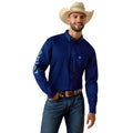 ARIAT Shirts Ariat Men's Blue Depth Team Logo Lightweight Twill Western Shirt 10071687