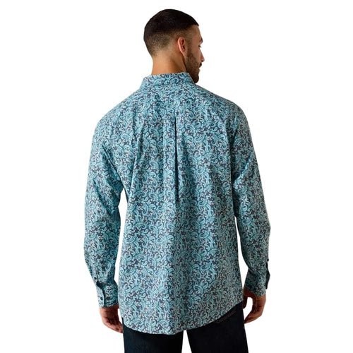 ARIAT Shirts Ariat Men's Blue Elixir Phelps Classic Fit Western Shirt 10071602