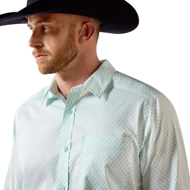 ARIAT Shirts Ariat Men's Blue Glow Southwest Corsses Everything Western Shirt 10073897