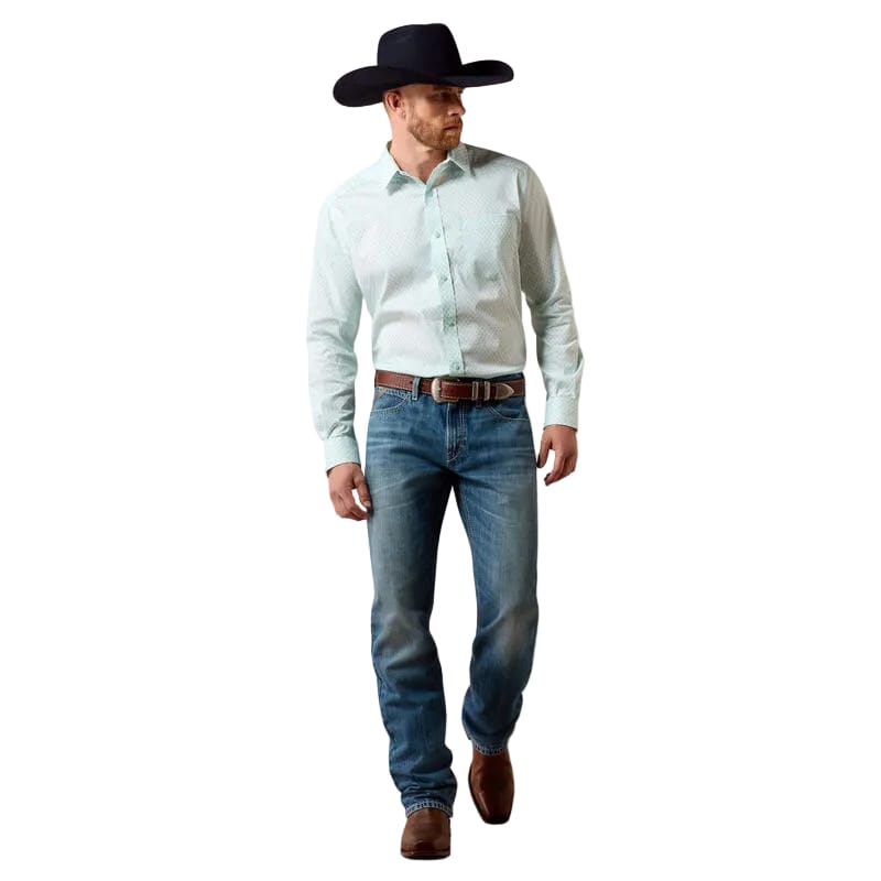 ARIAT Shirts Ariat Men's Blue Glow Southwest Corsses Everything Western Shirt 10073897