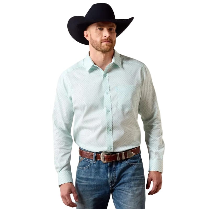ARIAT Shirts Ariat Men's Blue Glow Southwest Corsses Everything Western Shirt 10073897