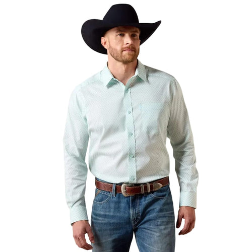 ARIAT Shirts Ariat Men's Blue Glow Southwest Corsses Everything Western Shirt 10073897
