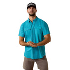ARIAT Shirts Ariat Men's Blue Moon VentTek Outbound Fitted Shirt 10073464
