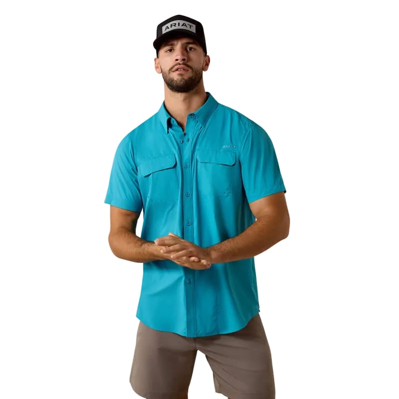 ARIAT Shirts Ariat Men's Blue Moon VentTek Outbound Fitted Shirt 10073464