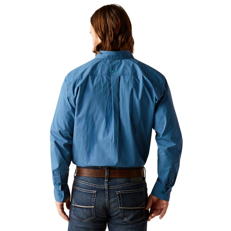 ARIAT Shirts Ariat Men's Braxton Spellbound Teal Classic Fit Long Sleeve Western Shirt 10046222