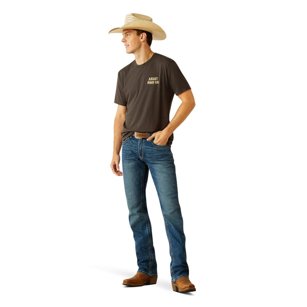 ARIAT Shirts Ariat Men's Brown Cocky Cowboy Vintage T-Shirt 10058894