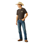 ARIAT Shirts Ariat Men's Brown Cocky Cowboy Vintage T-Shirt 10058894