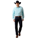 ARIAT Shirts Ariat Men's Crystal Blue Everything Classic Fit Western Shirt 10072735