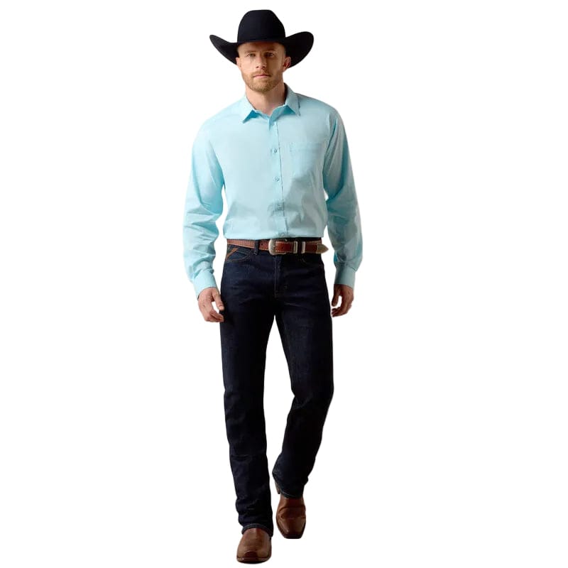 ARIAT Shirts Ariat Men's Crystal Blue Everything Classic Fit Western Shirt 10072735