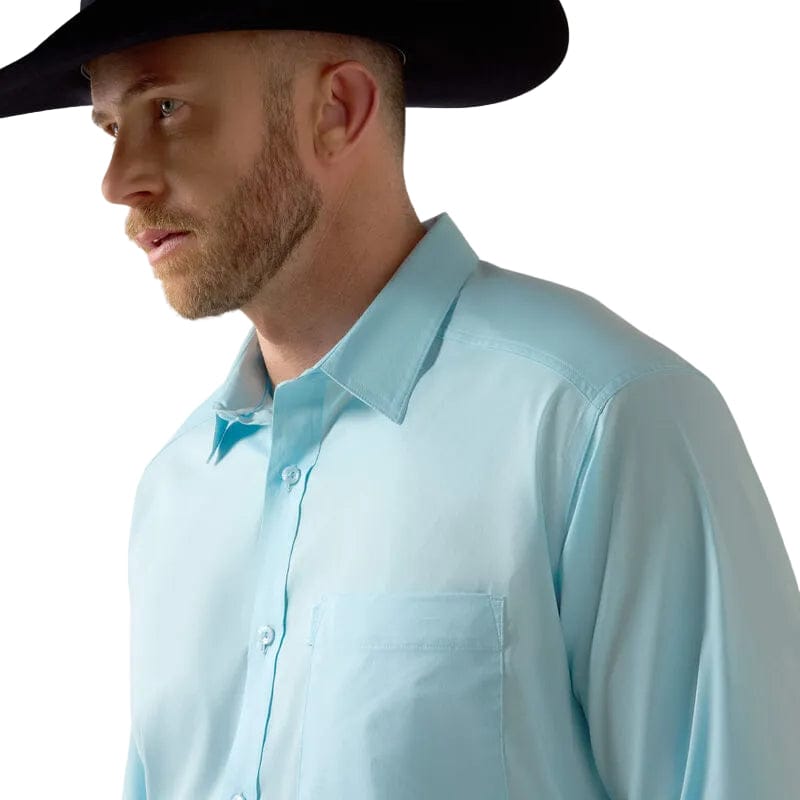 ARIAT Shirts Ariat Men's Crystal Blue Everything Classic Fit Western Shirt 10072735