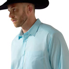ARIAT Shirts Ariat Men's Crystal Blue Everything Classic Fit Western Shirt 10072735