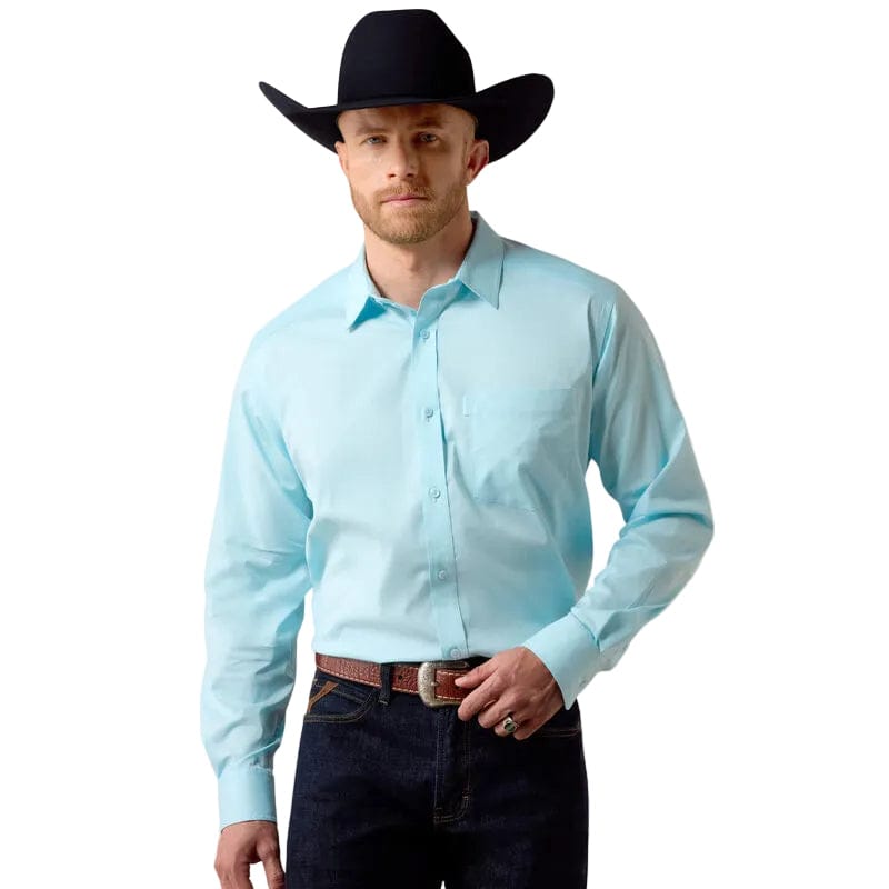 ARIAT Shirts Ariat Men's Crystal Blue Everything Classic Fit Western Shirt 10072735