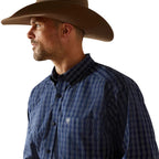 ARIAT Shirts Ariat Men's Dark Blue Pro Series Sawyer Button Down Western Shirt 10062470