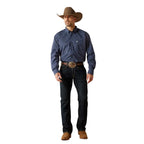 ARIAT Shirts Ariat Men's Dark Blue Pro Series Sawyer Button Down Western Shirt 10062470