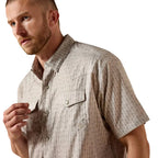 ARIAT Shirts Ariat Men's Island Fossil Printed Western VentTek Snap Shirt 10071045